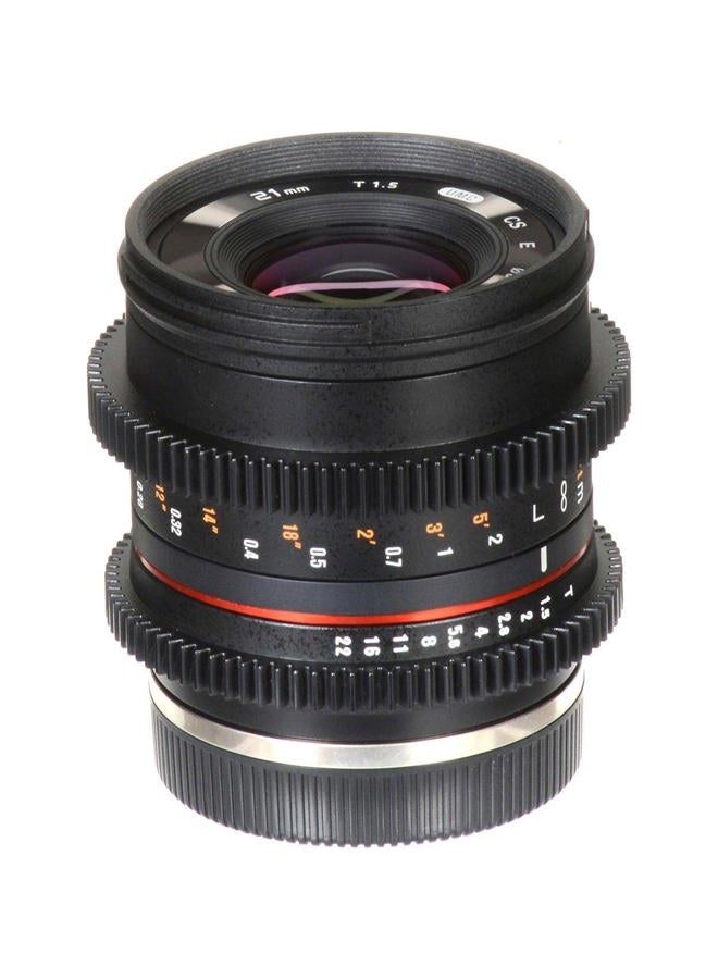 Rokinon CV21M-E 21mm T1.5 Compact High Speed Wide Angle Cine Lens for Sony E-Mount, Black - Image 4