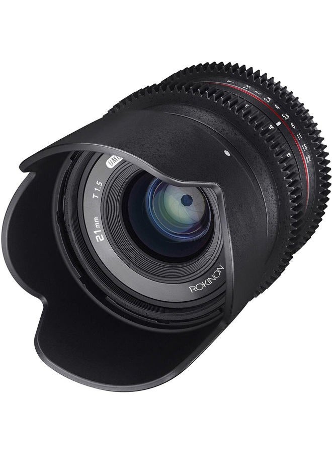 Rokinon CV21M-E 21mm T1.5 Compact High Speed Wide Angle Cine Lens for Sony E-Mount, Black - Image 2