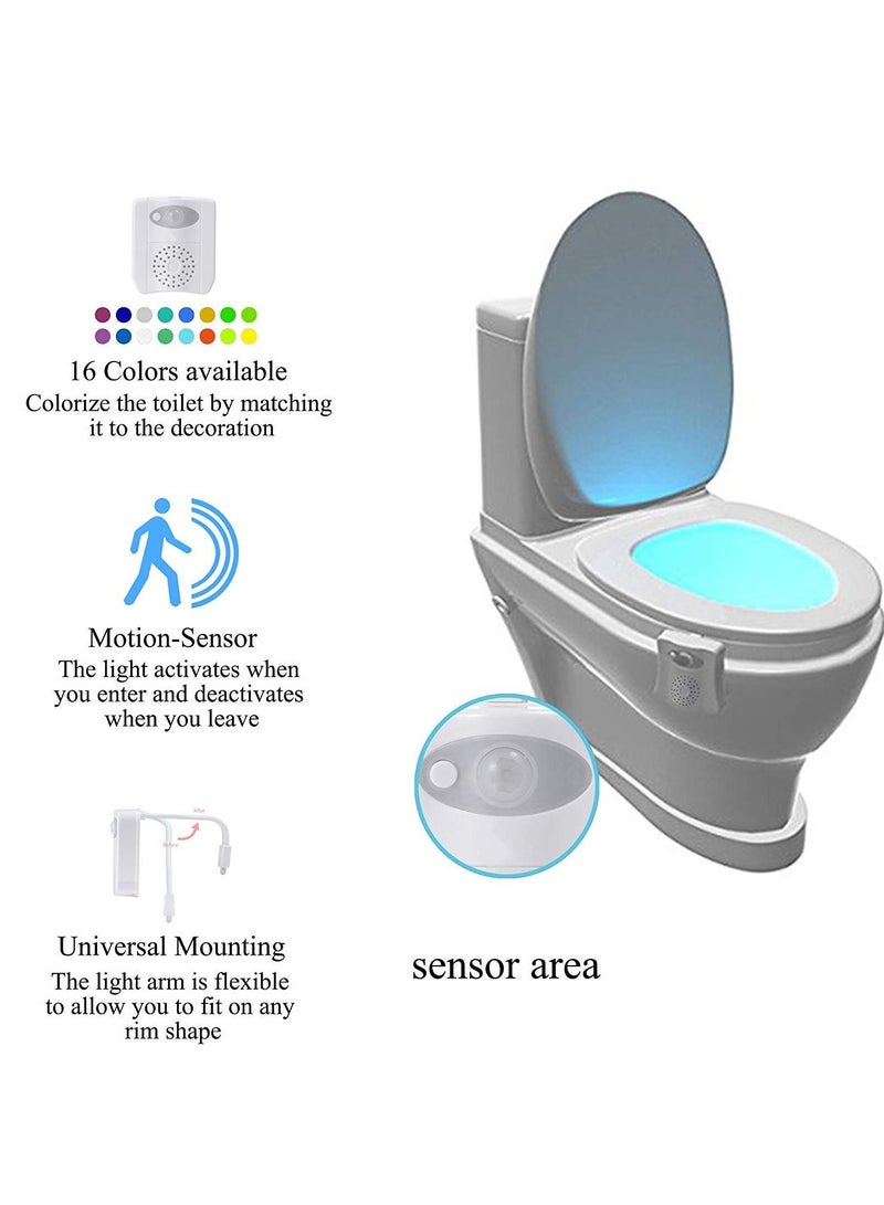 SYOSI Toilet Light Motion Sensor Detection Led Light with Aroma Toilet Toilet Restroom Night Light Gadget 16 Color Toilet Light Sensor Light (2 Pieces) - Image 5