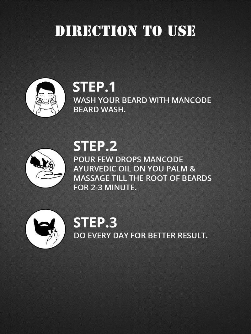 MAN CODE Ayurvedic Beard & Hair Growth Oil, 50Ml | Natural Hair Oil For Thicker & Longer Beard | Beard Oil For Uneven, Patchy & Fast Beard Growth | 100% Natural - Image 5