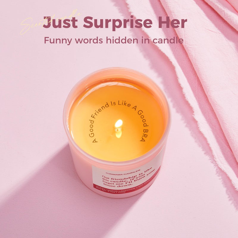 Curimama Birthday Gifts for Women Best Friends, Funny Birthday Gift for Sister Friendship, Cool Bestie Gift Ideas for Women Females Bestie, Lavender Scented Candles 7.7oz - Image 4