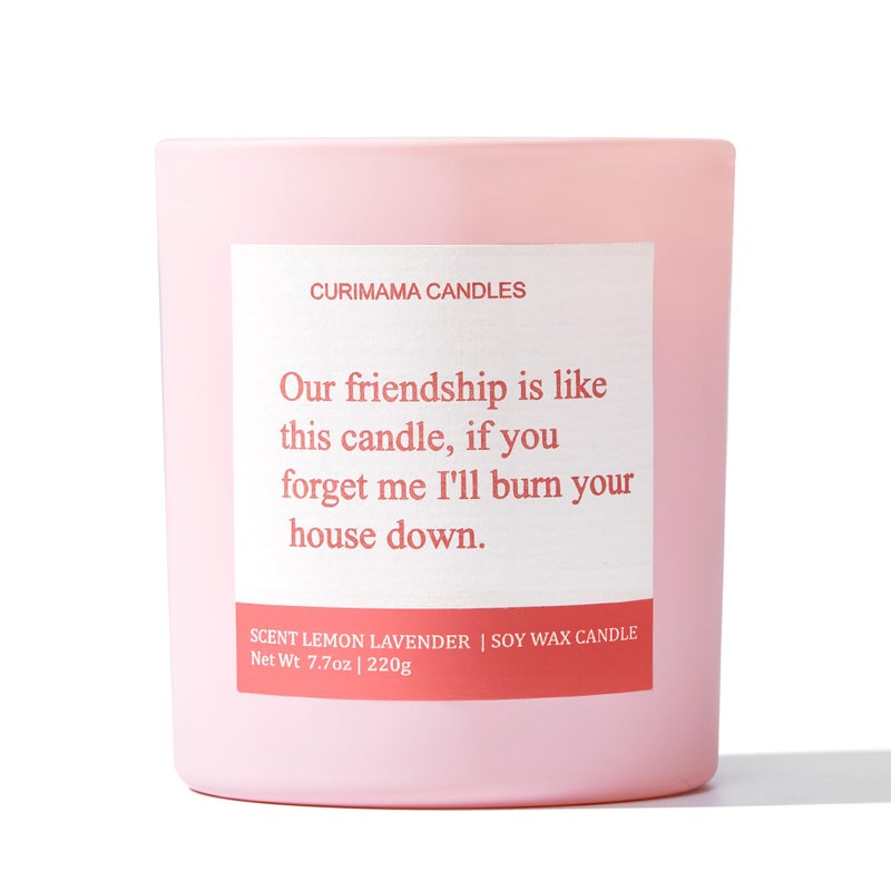 Curimama Birthday Gifts for Women Best Friends, Funny Birthday Gift for Sister Friendship, Cool Bestie Gift Ideas for Women Females Bestie, Lavender Scented Candles 7.7oz - Image 1