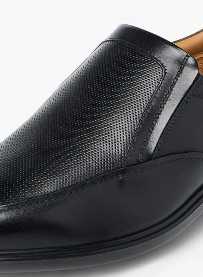 DUCHINI Men's Textured Slip-On Loafers