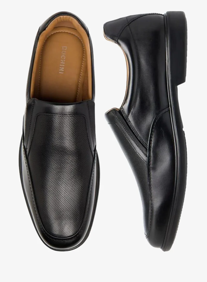 Duchini BLACK Men's Textured Slip-On Loafers for Men | Best Price UAE