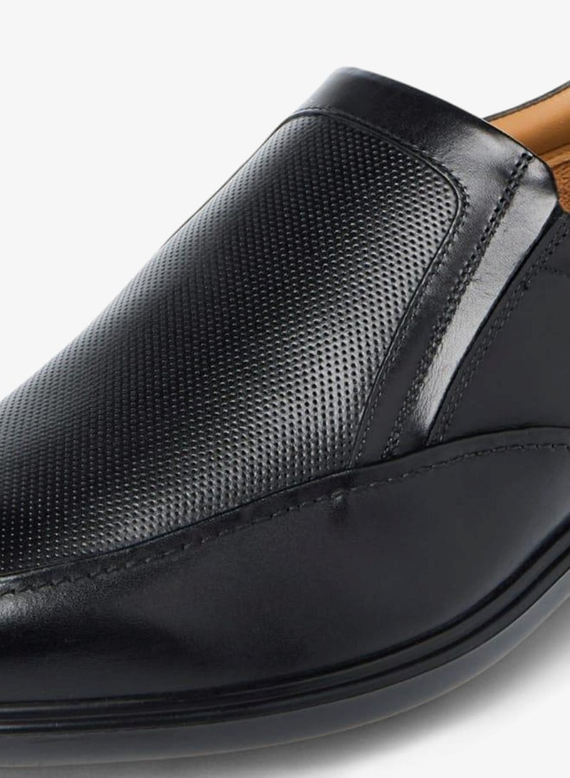DUCHINI Men's Textured Slip-On Loafers - Image 4