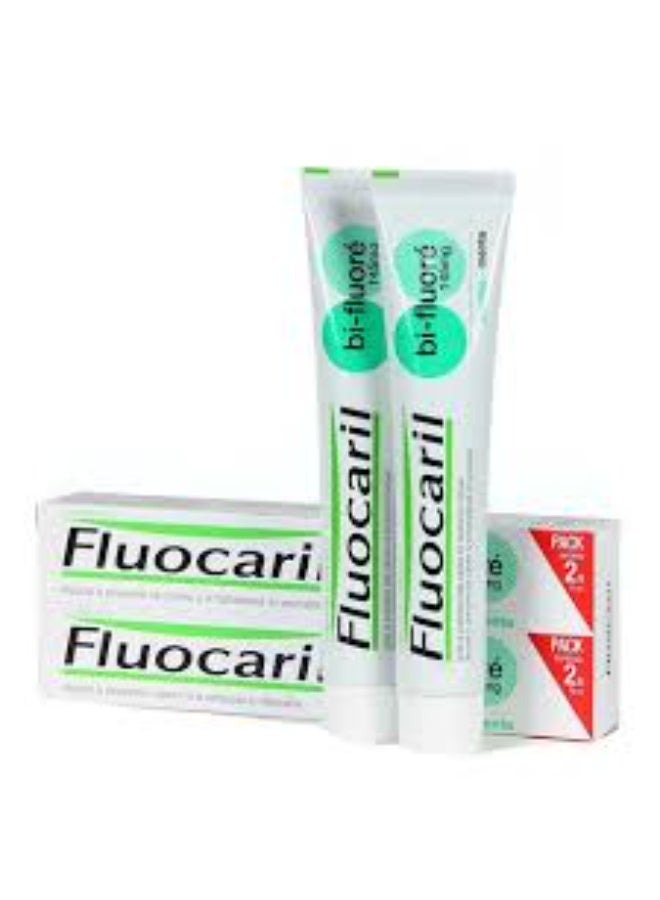 Fluocaril Bi-Fluoré 145Mg Mint Toothpaste 2x75ml - Image 2