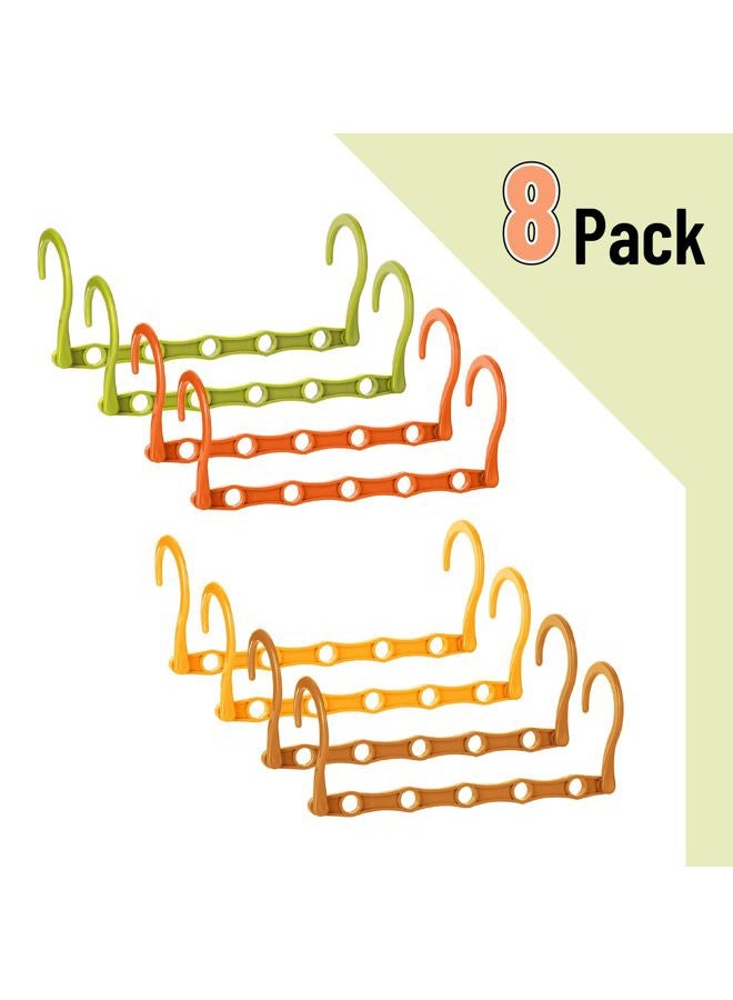 Mr. Pen Space Saving Hangers for Clothes, 8 pcs, Autumn Colors, Plastic Multi Clothes Hangers Space Saving, 5 Slots, 360° Rotating Hooks - Image 2