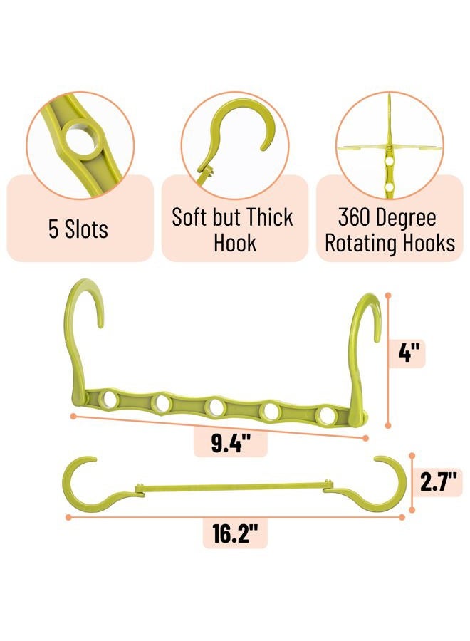 Mr. Pen Space Saving Hangers for Clothes, 8 pcs, Autumn Colors, Plastic Multi Clothes Hangers Space Saving, 5 Slots, 360° Rotating Hooks - Image 3