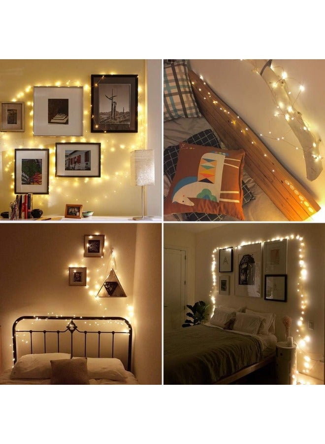 LED String Lights for Bedroom, Waterproof 100 Yellow LED Fairy Lights, String Lights for Indoor Outdoor Use, Fairy String Lights 8 Modes, String LED Lights for Event Lighting and Decor, Decoration L - Image 5