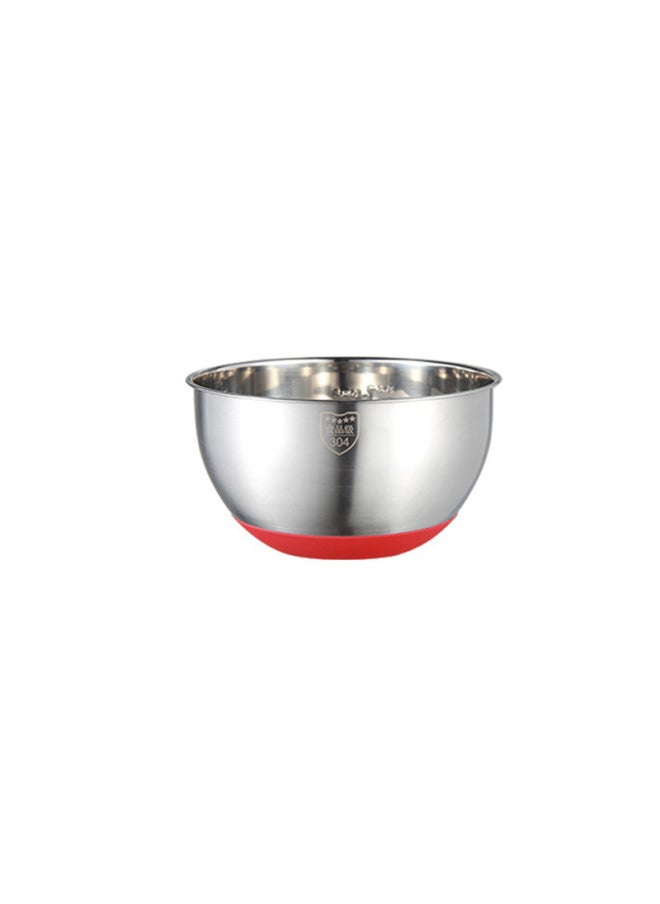 Generic - Stainless Steel Silicone Bottom Egg Basin With Handle Water Line Pouring Nozzle Mixing Bowl Silicone Salad Basin And Basin-Specifications:Mother-child Cover-color:Inner Diameter 16cm - Image 1