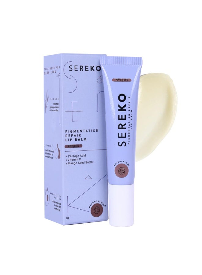 SEREKO Pigmentation Repair Lip Balm for Dark Lips With Kojic Acid, Vitamin C & Mango Seed Butter | Brightens Dark & Discoloration Lips, 24H Hydration, Lock Moisture | For Women & Men | Affogato - 8gm - Image 1