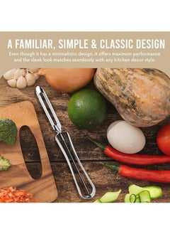 Generic Stainless Steel Vegetable Peeler - Rust-Resistant Potato Peeler with Ergonomic Handle for Safety & Control - Dishwasher Safe & Easy to Clean  - Image 5
