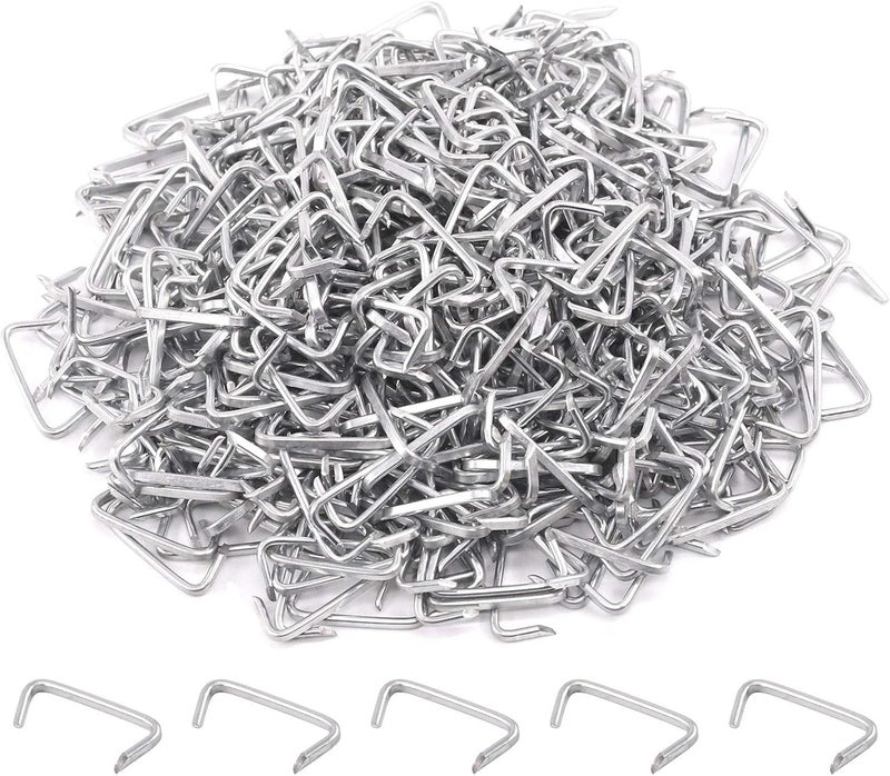 Rustark 1000 Pcs 3/4" Galvanized Hog Rings, Professional Upholstery Hog Rings Set for Furniture,Fencing,Bagging, Railing, Sausage Casing, Meat bags, Shock Cords - Image 1
