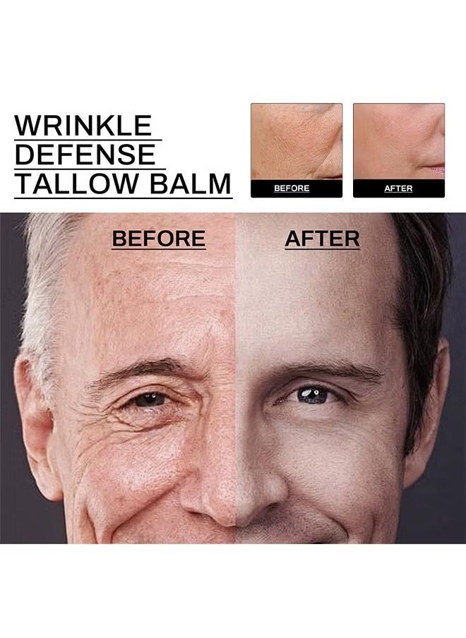 Wrinkle Defense Tallow Balm For Men-Men's Moisturizing Anti-Aging Cream, Improving Wrinkles and Anti-Aging, Deeply Moisturize The Skin