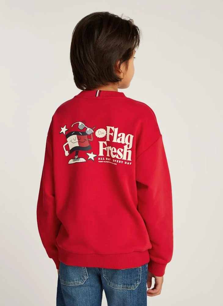 تومي هيلفيغر Kids Fun Flag Print Sweatshirt