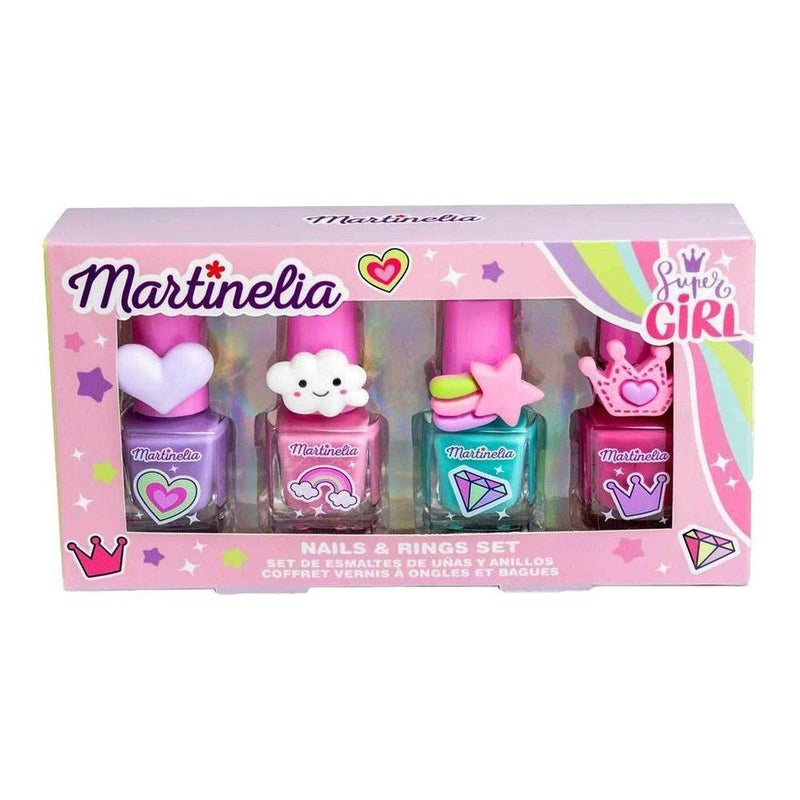 Martinelia مجموعة طلاء الأظافر والخواتم مارتينيليا سوبر جيرل (20 مل، 8 قطع) - Image 1