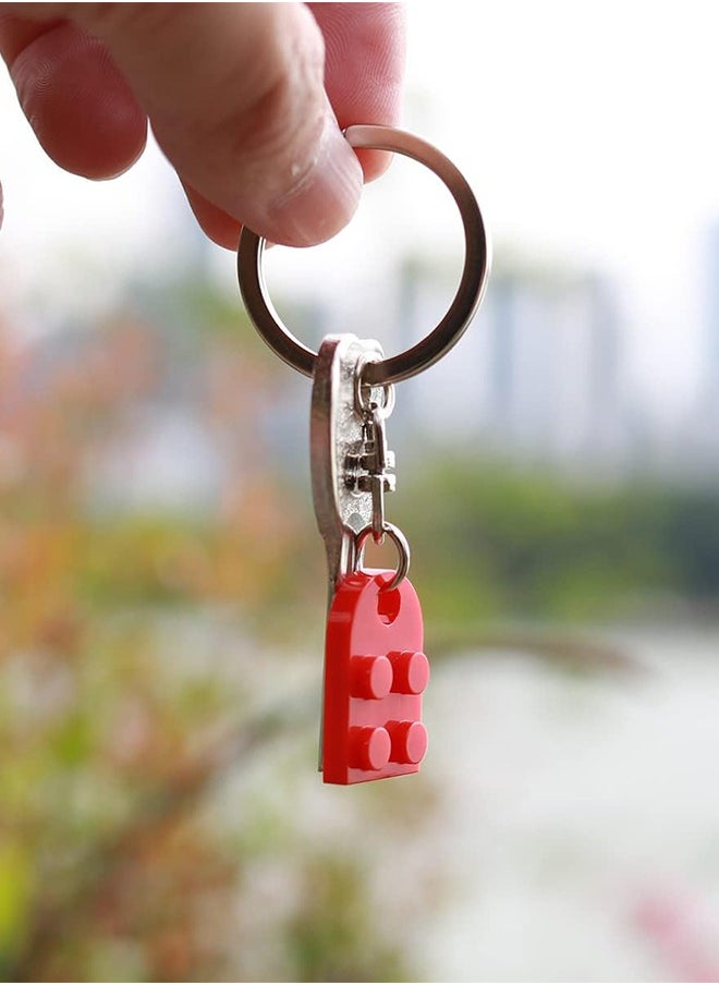 Generic - Matching Couple Heart Keychain, Cartoon Keychain Premium Accessories, Boyfriend Girlfriend Stuff Him Friends Set, Compatible with Lego Gifts, Key Purse Handbag Charms Pendant Car Chain Creative Gift - Image 1