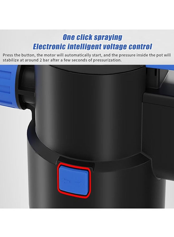 إيليلي بخاخ رغوة كهربائي للسيارة سعة 1.5 لتر، بخاخ رغوة بمضخة مع إمكانية إعادة الشحن عبر USB لغسيل السيارات، بخاخ كهربائي للمنزل والحديقة والسيارة - Image 2