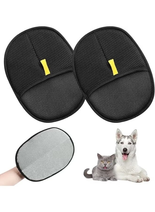 OASIHIVE Pet Hair Remover, 2Pcs Electrostatic Pet Hair Removal Gloves, Reusable Cat & Dog Hair Remover for Couch, Furniture, Carpet, Car Seat, Upgraded Animal Fur Removal Tool, Cat Grooming Gloves - Image 1