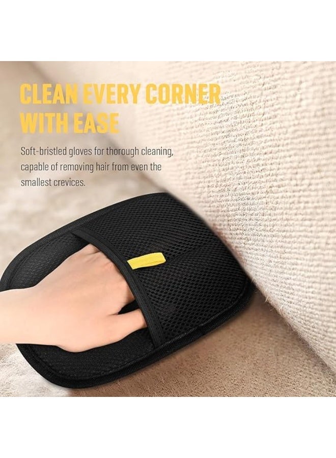 OASIHIVE Pet Hair Remover, 2Pcs Electrostatic Pet Hair Removal Gloves, Reusable Cat & Dog Hair Remover for Couch, Furniture, Carpet, Car Seat, Upgraded Animal Fur Removal Tool, Cat Grooming Gloves - Image 2