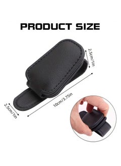 Generic Magnetic Leather Sunglasses Holder for Car Visor – Premium Leather, Strong Grip, One-Hand Operation, and Easy Installation – Ideal Car Accessory for All Vehicles, Available in Multiple Colors  - Image 4