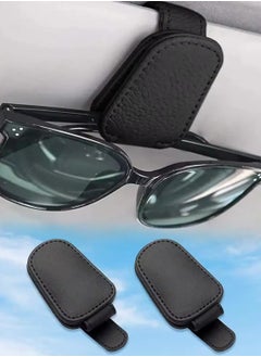 Generic Magnetic Leather Sunglasses Holder for Car Visor – Premium Leather, Strong Grip, One-Hand Operation, and Easy Installation – Ideal Car Accessory for All Vehicles, Available in Multiple Colors  - Image 1