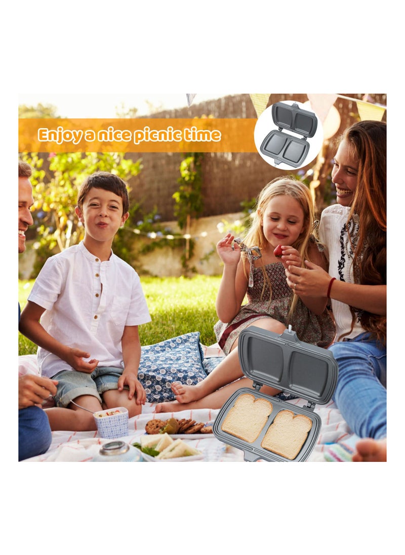 SYOSI - SYOSI Sandwich Maker, Double-Sided Sandwich Baking Pan, Grilled Cheese Maker, Non Stick Frying Pan, Removable Handle, Flip Grill Pan, Sandwich Baking Tray for Breakfast Pancakes, Omelets and Toast - Image 1