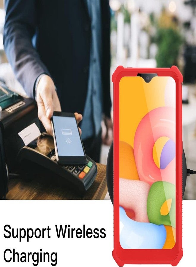 أسو ويش جراب هاتف Asuwish لهاتف Xiaomi Redmi Note 13 Pro 4G، غطاء متين مقاوم للصدمات والسقوط، يوفر حماية كاملة للجسم، تصميم هجين شديد التحمل، ثنائي الطبقات، ملحقات هاتف محمول، Redmi Note 13 Pro، للرجال والنساء، أحمر - Image 3