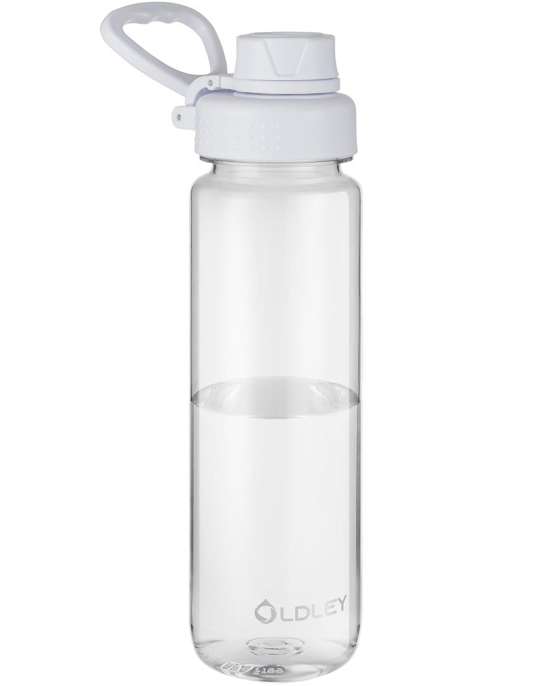 OLDLEY 32 oz Water Bottle, Sports Tritan Water Bottle with Carry Handle and Spout Lid, Leakproof & BPA Free Large Water Bottles for Home,Travel, School, Outdoors, Gym, Transparent - Image 1