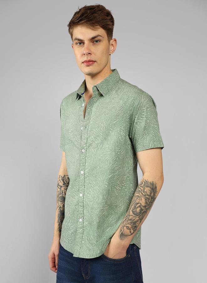 Dennis Lingo Dennis Lingo Relaxed Fit Abstract Printed Short Sleeves Shirt  - Image 3