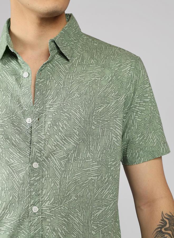 Dennis Lingo Dennis Lingo Relaxed Fit Abstract Printed Short Sleeves Shirt  - Image 4