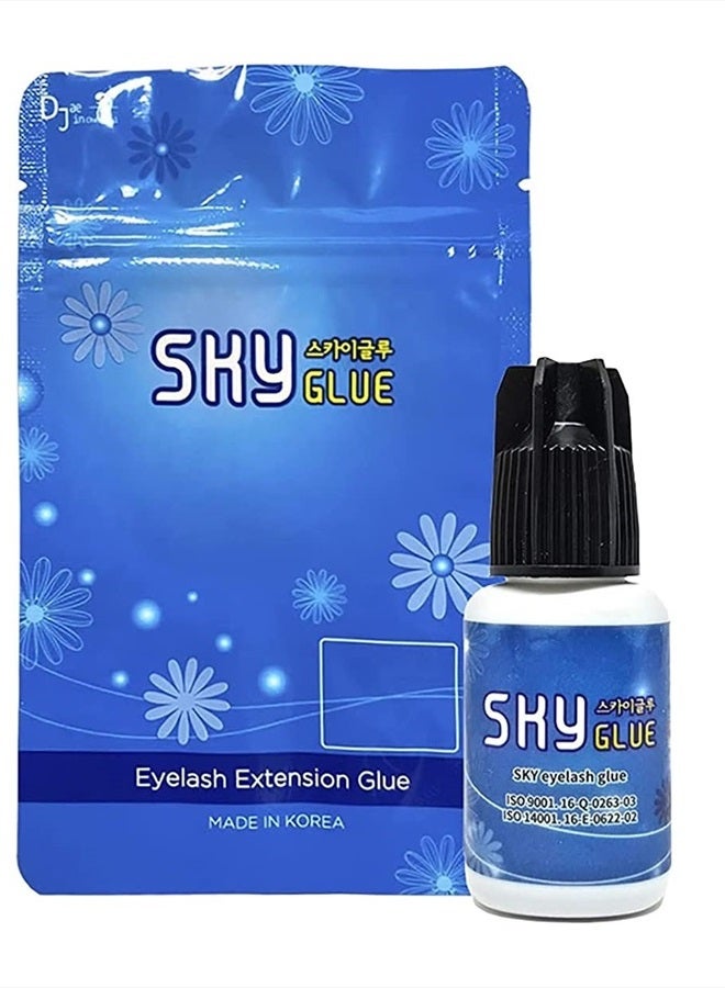 Sky Glue Super Strong Sky D Eyelash Extension Glue 5ml - Professional Black Bonding Adhesive for Long Lasting Semi Permanent Individual Lash Extensions - 3-4s Fast Drying / 4-6 Week Retention - Image 1