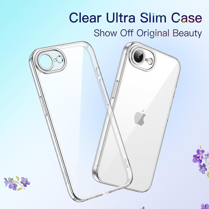 Jetech Slim Case For Iphone 16E 6.1-Inch 2025 With Camera Lens Full Protection, Ultra-Thin Lightweight Clear Minimalist Protective Phone Cover Clear - Image 4
