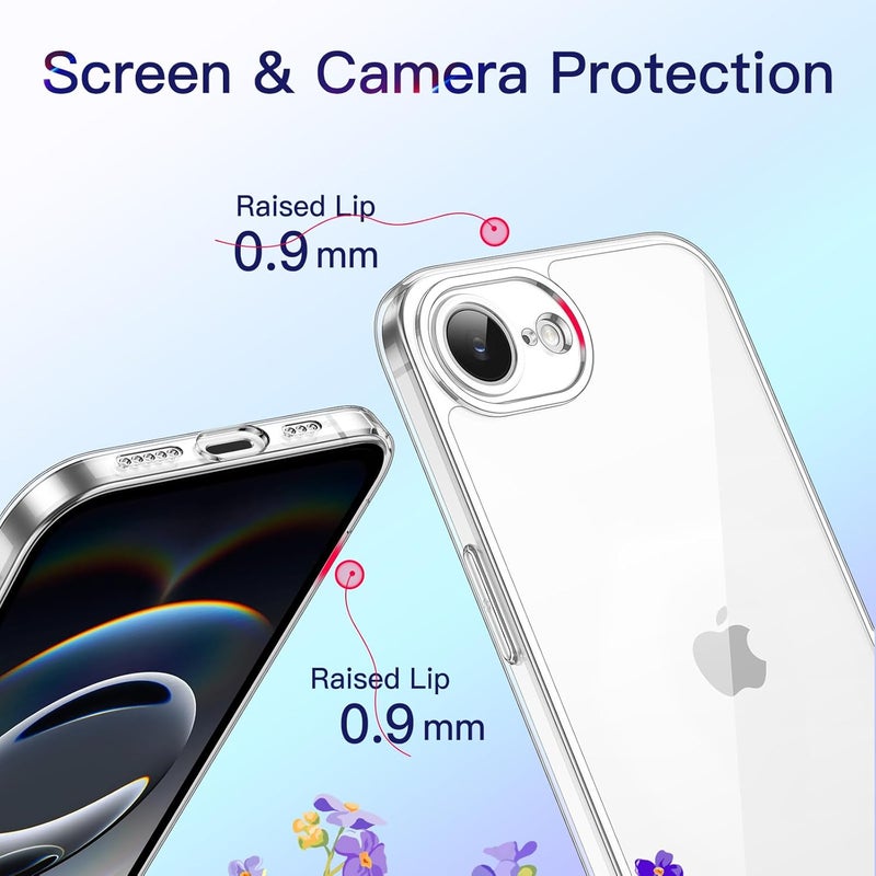 Jetech Slim Case For Iphone 16E 6.1-Inch 2025 With Camera Lens Full Protection, Ultra-Thin Lightweight Clear Minimalist Protective Phone Cover Clear - Image 5