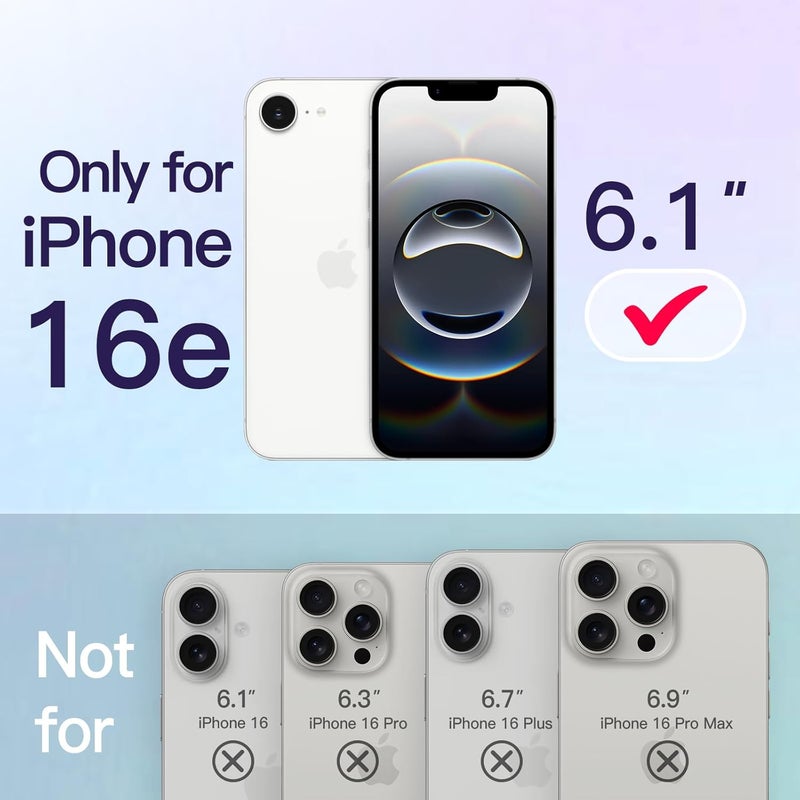 Jetech Slim Case For Iphone 16E 6.1-Inch 2025 With Camera Lens Full Protection, Ultra-Thin Lightweight Clear Minimalist Protective Phone Cover Clear - Image 2
