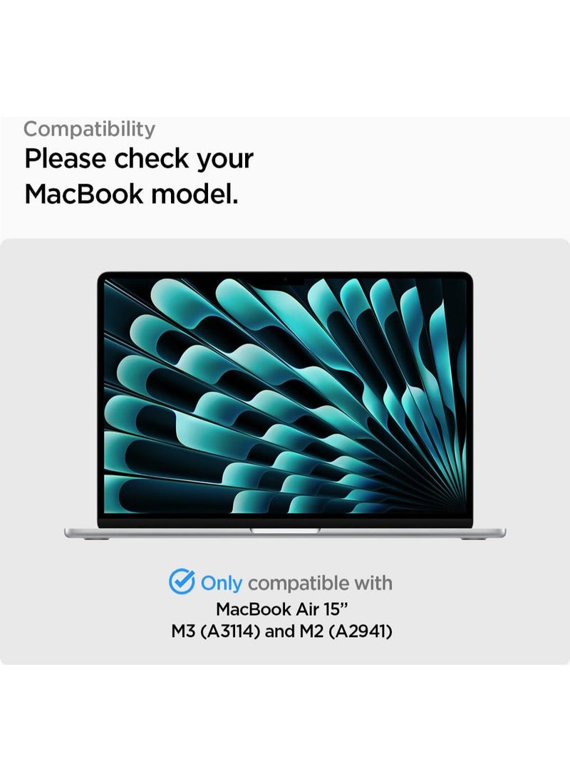 Spigen Thin Fit MacBook Air 15 inch M4 A3241 (2025) / M3 A3114 (2024) / M2 A2941 (2023) Transparent Protective Hard Shell Case Cover - Crystal Clear  - Image 2