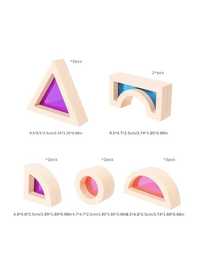 25pcs Rainbow Wooden Building Blocks Educational Puzzle Toy For Kids - Image 3