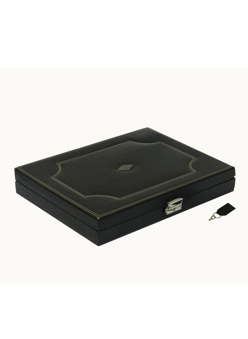 LAVERI LEATHER Laveri Genuine Leather Earring Box Organizer Storage Earrings Stud Tray Showcase Storage Case  - Image 5