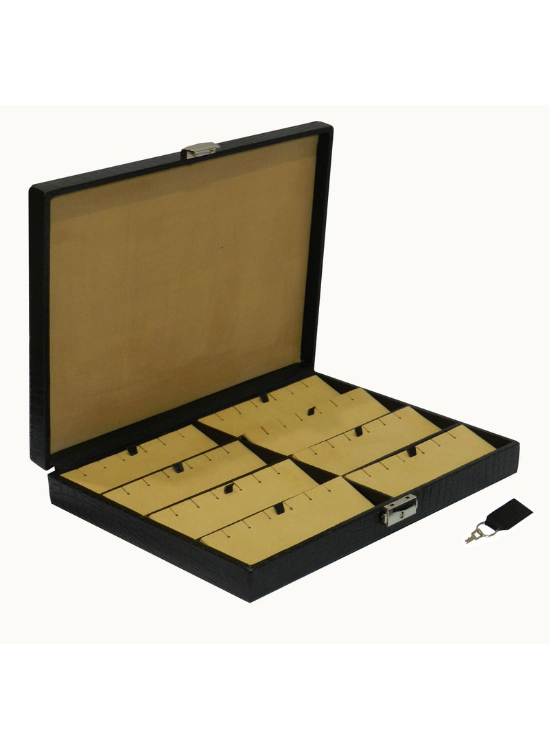 LAVERI LEATHER Laveri Genuine Leather Earring Box Organizer Storage Earrings Stud Tray Showcase Storage Case  - Image 4