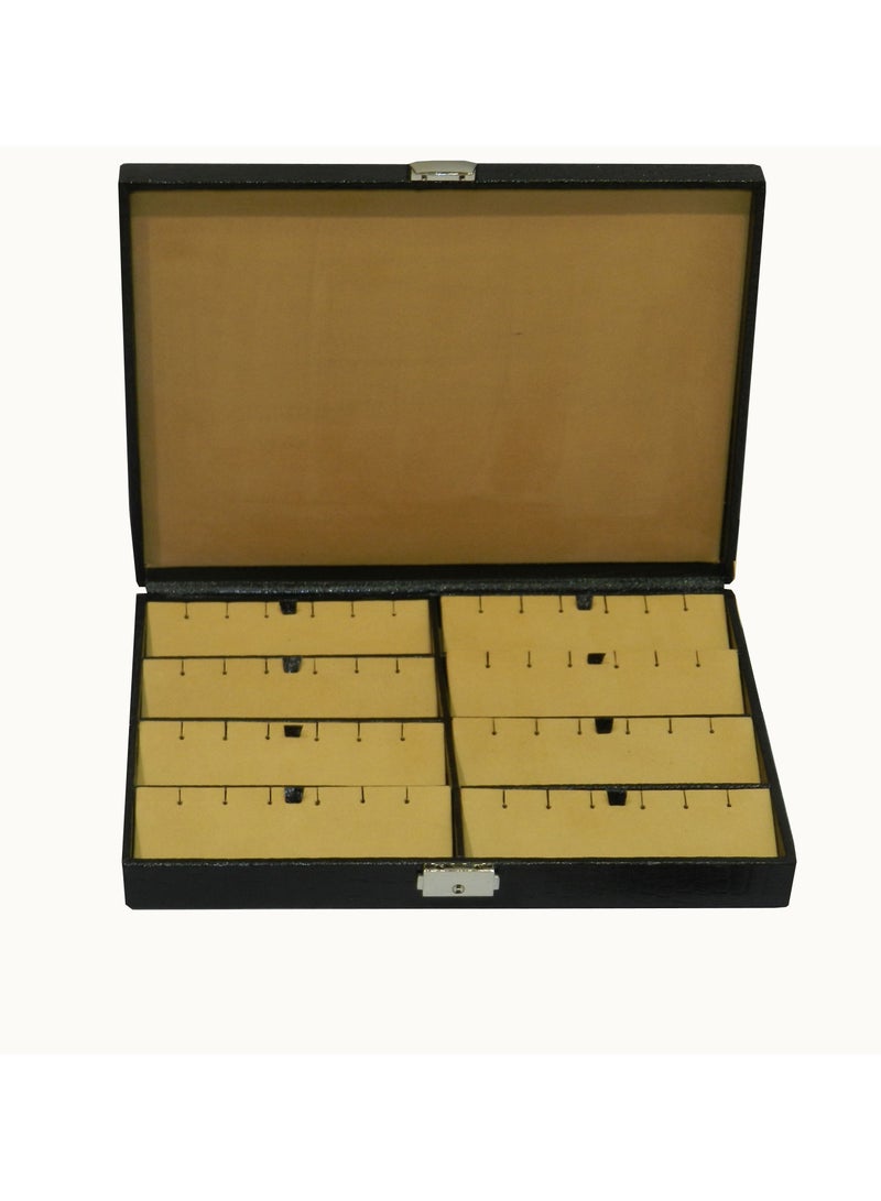LAVERI LEATHER Laveri Genuine Leather Earring Box Organizer Storage Earrings Stud Tray Showcase Storage Case  - Image 1
