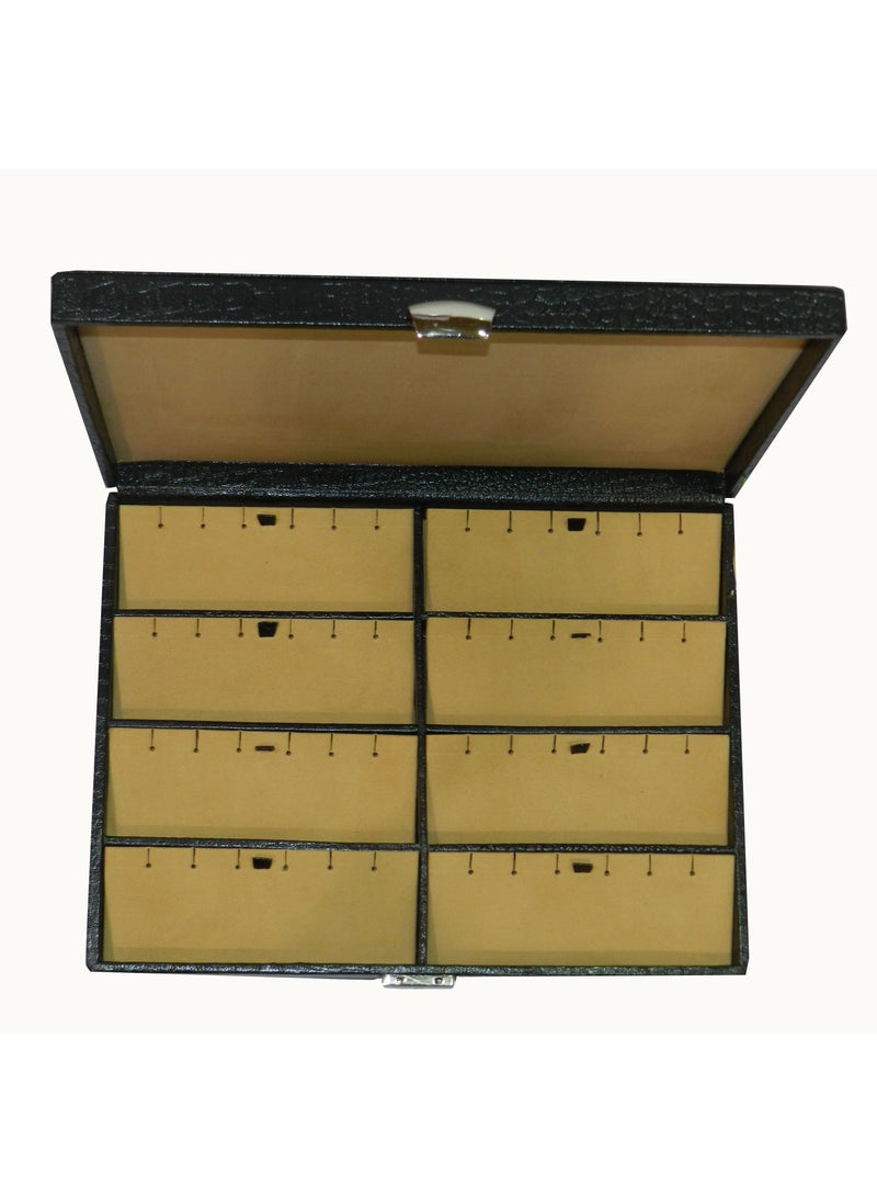 LAVERI LEATHER Laveri Genuine Leather Earring Box Organizer Storage Earrings Stud Tray Showcase Storage Case  - Image 2