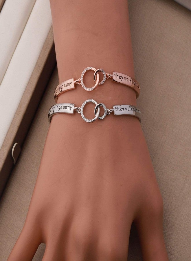 Zuo Bao Memorial Bracelet In Memory Of Dad Mom Sympathy Gift Those We Love Don't Go Away They Walk Beside Us Every Day Loss Jewelry for Her (Bracelace S) - Image 5