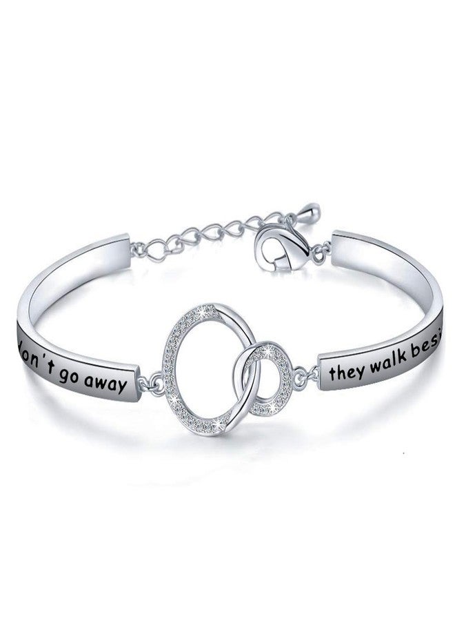 Zuo Bao Memorial Bracelet In Memory Of Dad Mom Sympathy Gift Those We Love Don't Go Away They Walk Beside Us Every Day Loss Jewelry for Her (Bracelace S) - Image 1