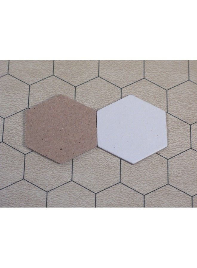 Hedral Value Pack Of 30 Blank 1.5" Hexagon Hex Board Game Chits Tiles Counters Markers Diy DD - Image 5