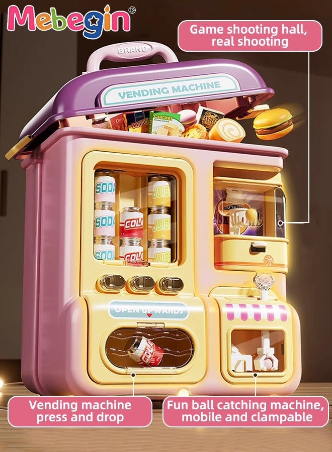 ميبيجين مجموعة ألعاب سوبر ماركت ممتعة مع ماكينة قهوة وماكينة بيع، مجموعة ألعاب محاكاة إبداعية مع خاصية الطلب بشاشة تعمل باللمس، لعبة استلام الكرة وألعاب كرة السلة، ألعاب منزلية إبداعية للعب، هدية تعليمية للأطفال، هدية مثالية للأطفال من سن 3 سنوات فأكثر - Image 4