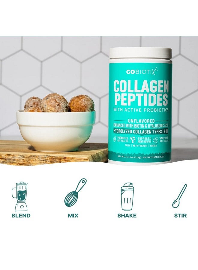 GoBiotix Grass Fed Collagen Peptides Powder Supplement + Vital Probiotics Nongmo Collagen Powder Type I And Iii Keto Paleo Gluten Free Kosher Hydrolyzed Protein Unflavored 30 Servings - Image 5