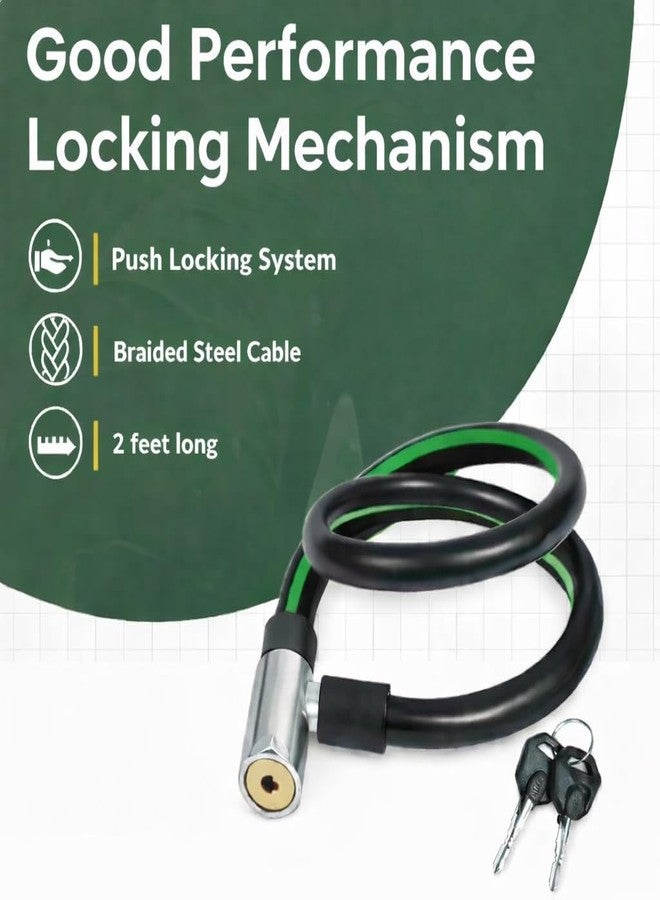 KONIO Heavy Duty Steel Cable Lock - 50cm Length, 5mm Thickness, Key Lock with 2 Keys - for Bikes, Cycles, Helmets, Scooters, Gates (Pack of 1) - Image 4