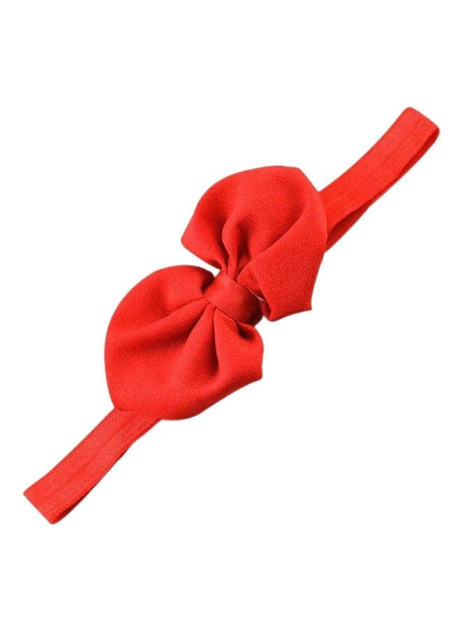 NIBEMINENT 2-Piece Baby Ribbon Chiffon Headband Red - Image 1