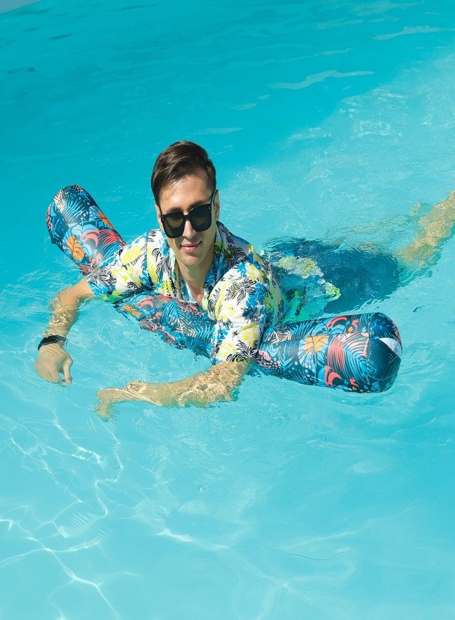 PARENTSWELL 2 Pack Inflatable Pool Noodles, Fabric Covered Swim Noodles Floats Adults Swimming Pool Floats for Summer Beach Travel - Image 3