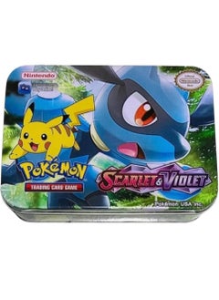 Pokemon Pokemon trading cards and papers with a metal box for children to play and have fun 